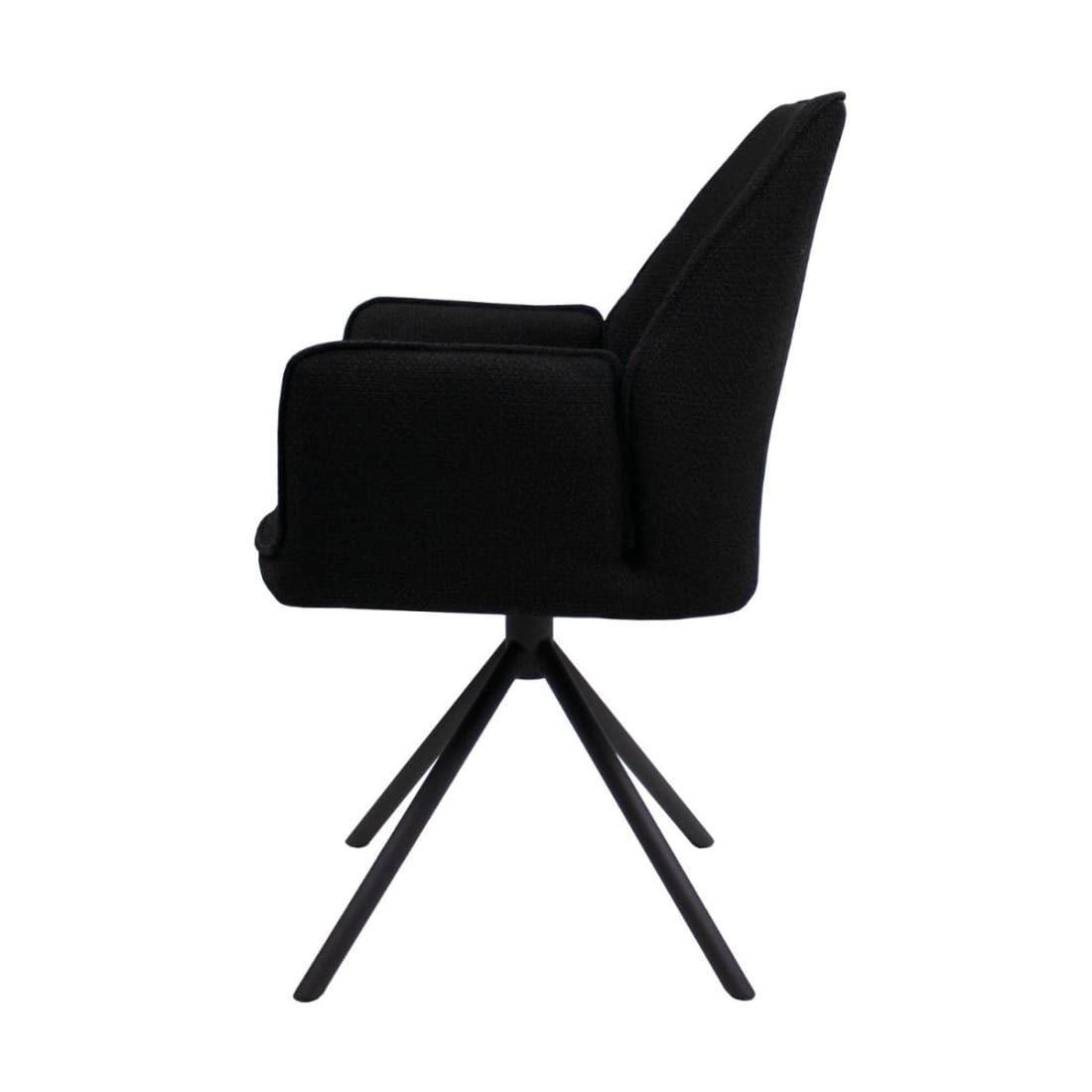 Kick eetkamerstoel Alex - Zwart - Katoen eetkamerstoelen