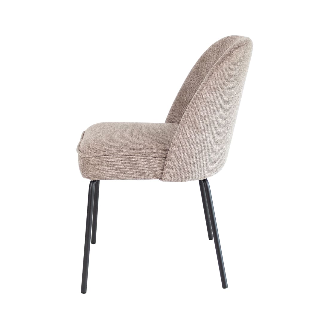 Kick Eetkamerstoel Britt - Taupe - Katoen eetkamerstoelen