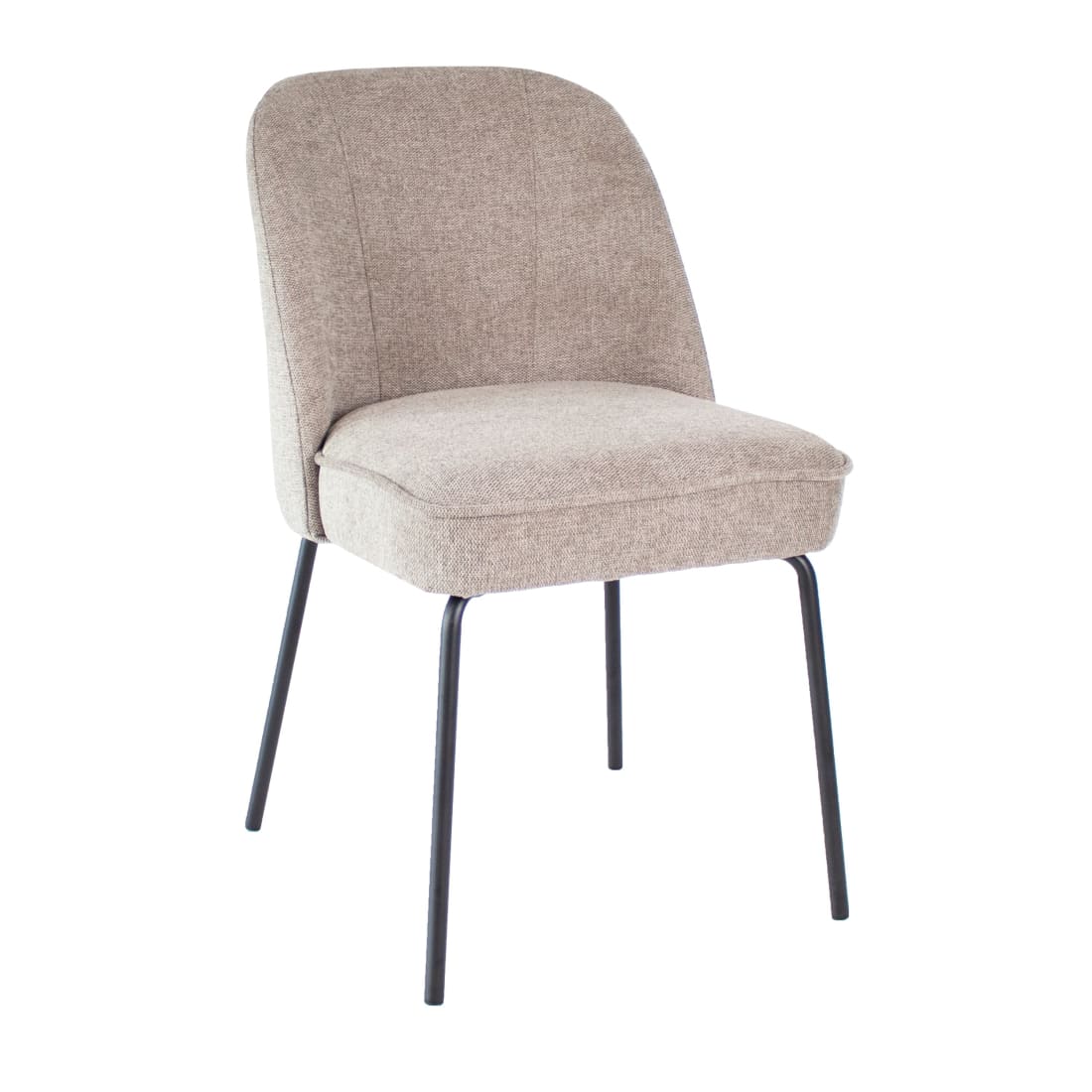 Kick Eetkamerstoel Britt - Taupe - Katoen eetkamerstoelen