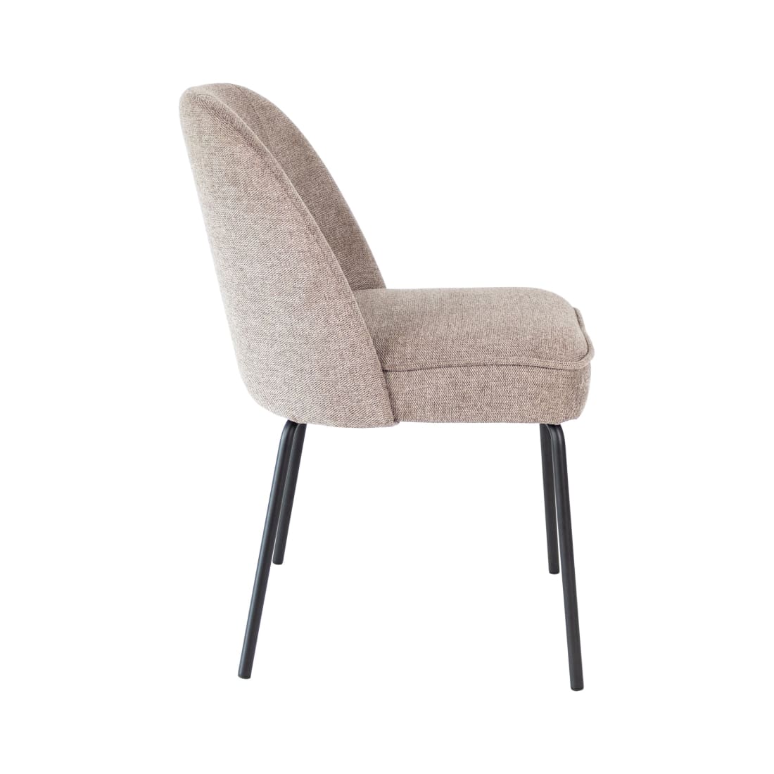 Kick Eetkamerstoel Britt - Taupe - Katoen eetkamerstoelen