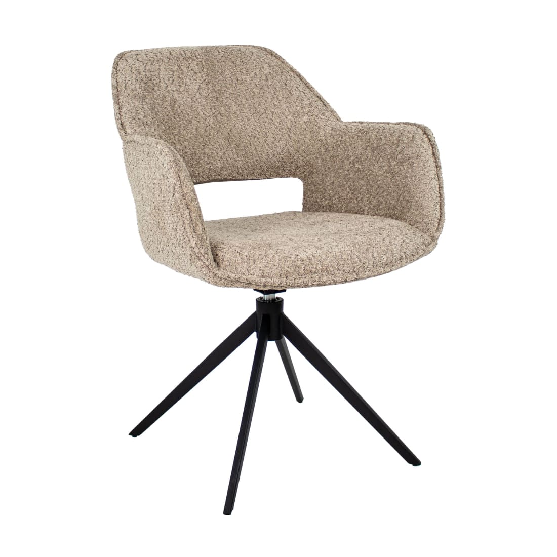 Kick Eetkamerstoel Draaibaar Owen - Boucle Beige - Bouclé
