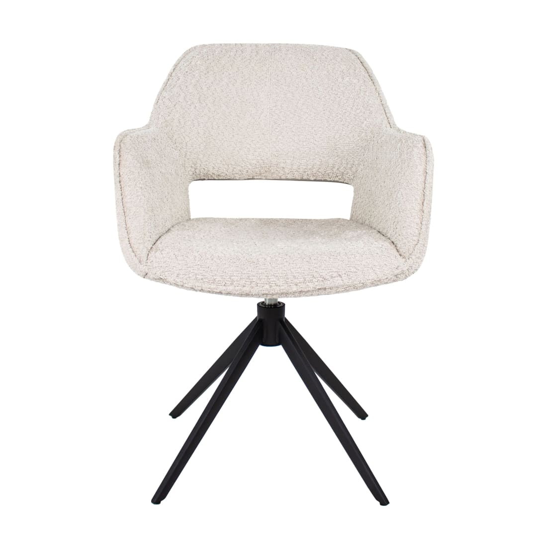 Kick Eetkamerstoel Draaibaar Owen - Boucle Creme - Bouclé