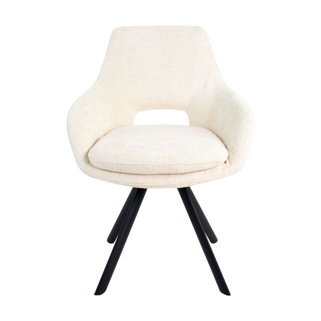 Kick Eetkamerstoel Jorn - Creme - Katoen eetkamerstoelen