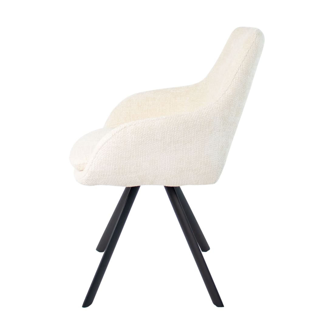 Kick Eetkamerstoel Jorn - Creme - Katoen eetkamerstoelen