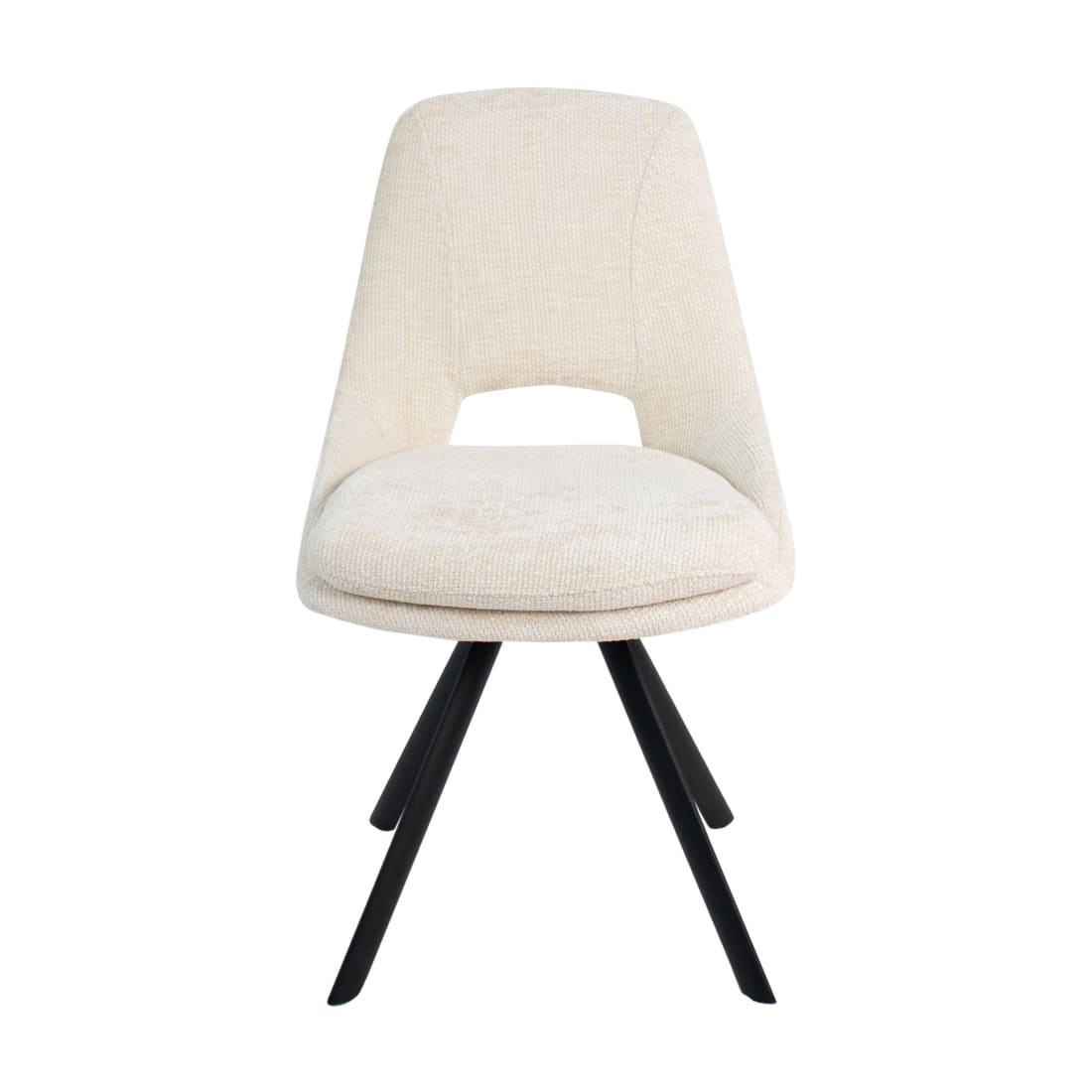 Kick Eetkamerstoel Lena - Creme - Katoen eetkamerstoelen