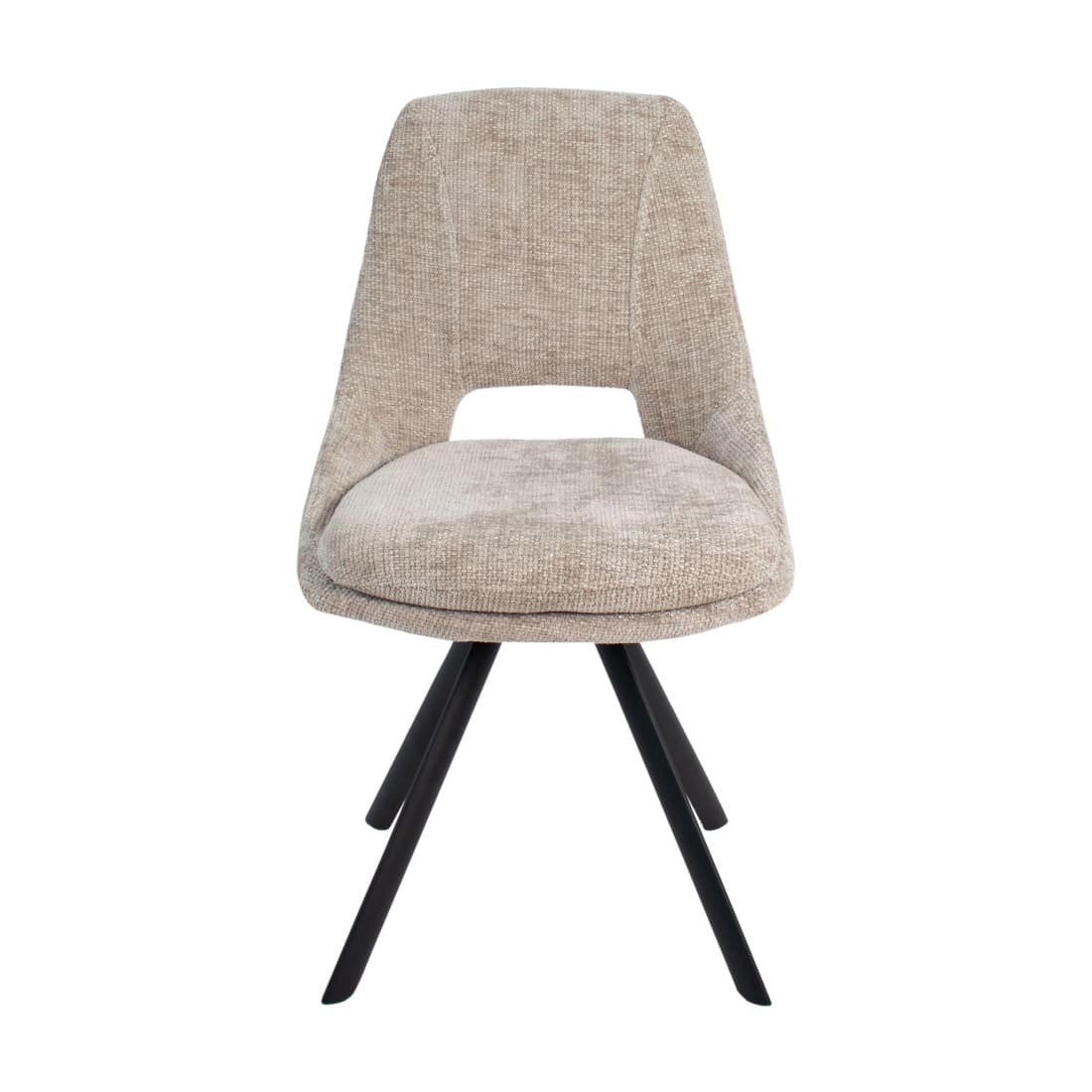 Kick Eetkamerstoel Lena - Taupe - Katoen eetkamerstoelen