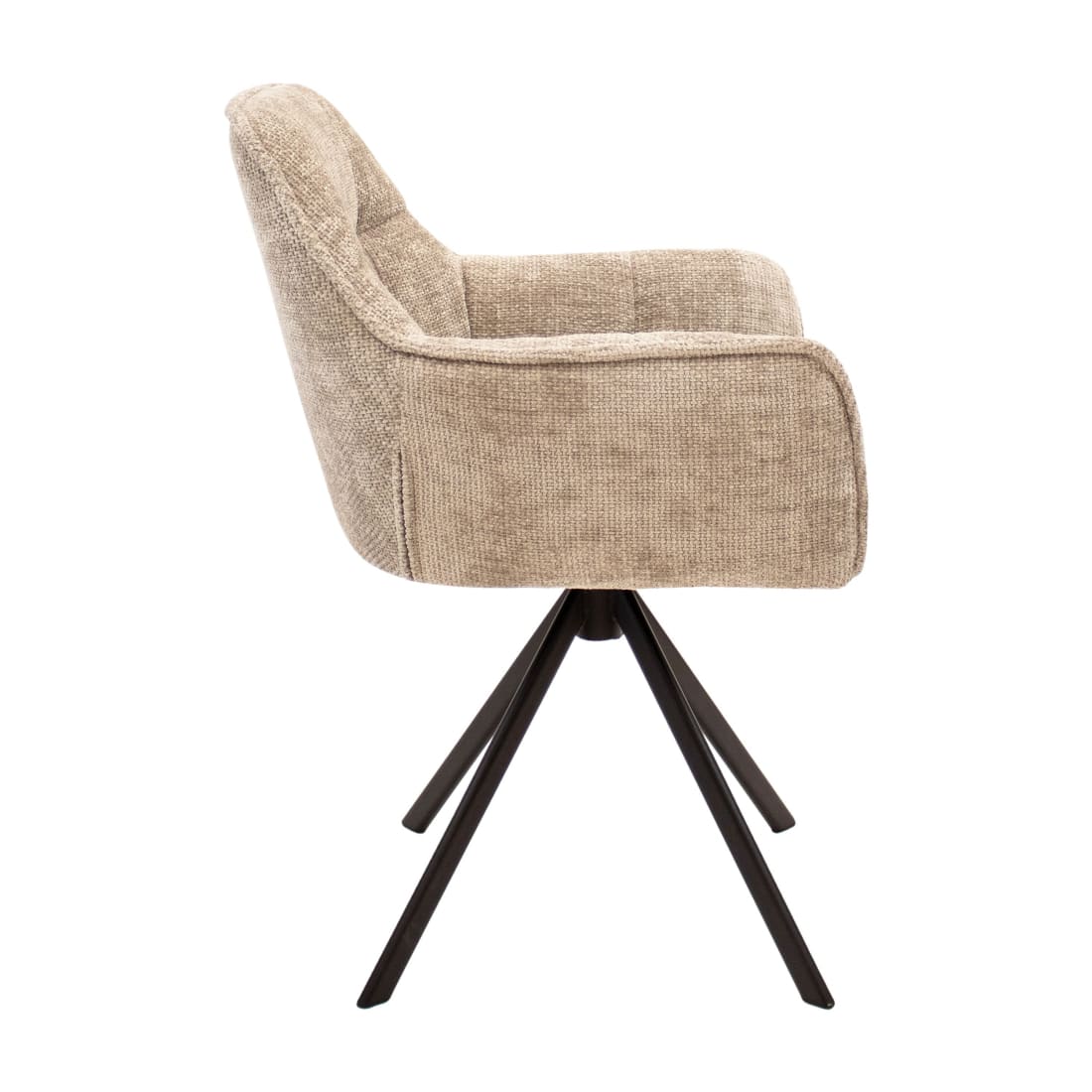 Kick Eetkamerstoel Luc - Champagne - Katoen eetkamerstoelen