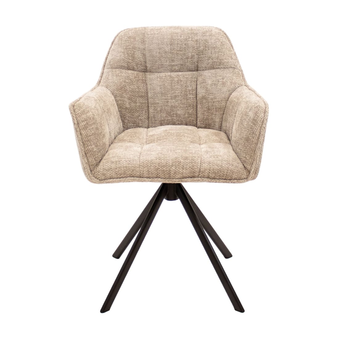 Kick Eetkamerstoel Luc - Champagne - Katoen eetkamerstoelen