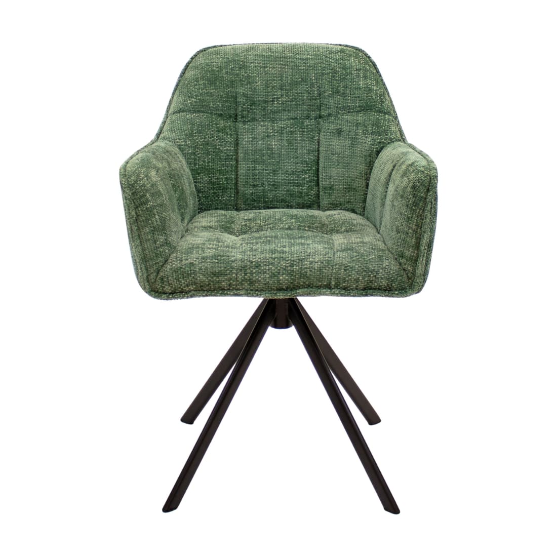 Kick Eetkamerstoel Luc - Groen - Katoen eetkamerstoelen