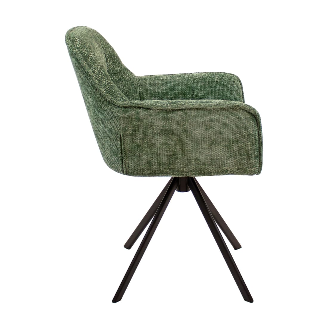Kick Eetkamerstoel Luc - Groen - Katoen eetkamerstoelen