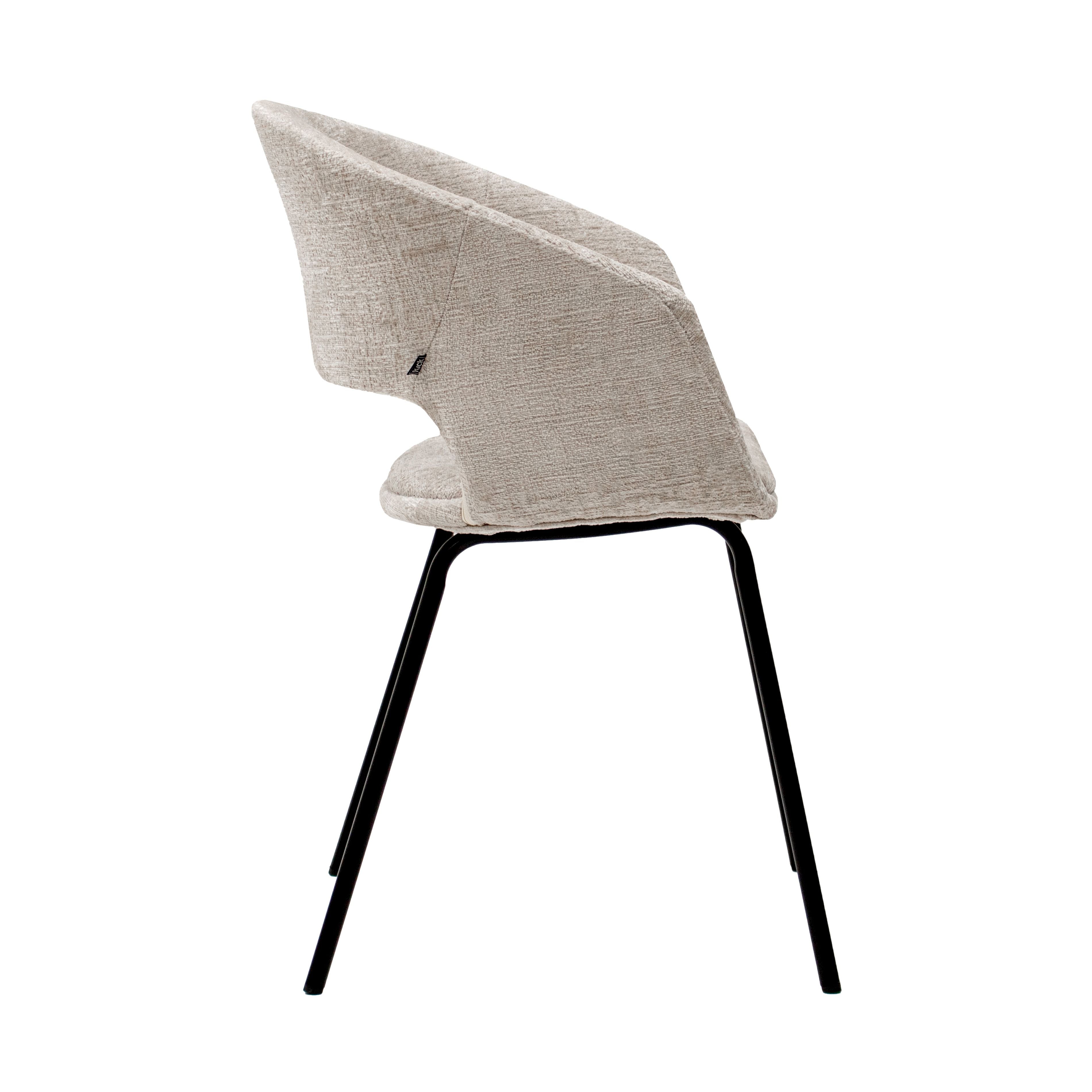 Chaise de salle à manger de coup de pied Mette - Champagne