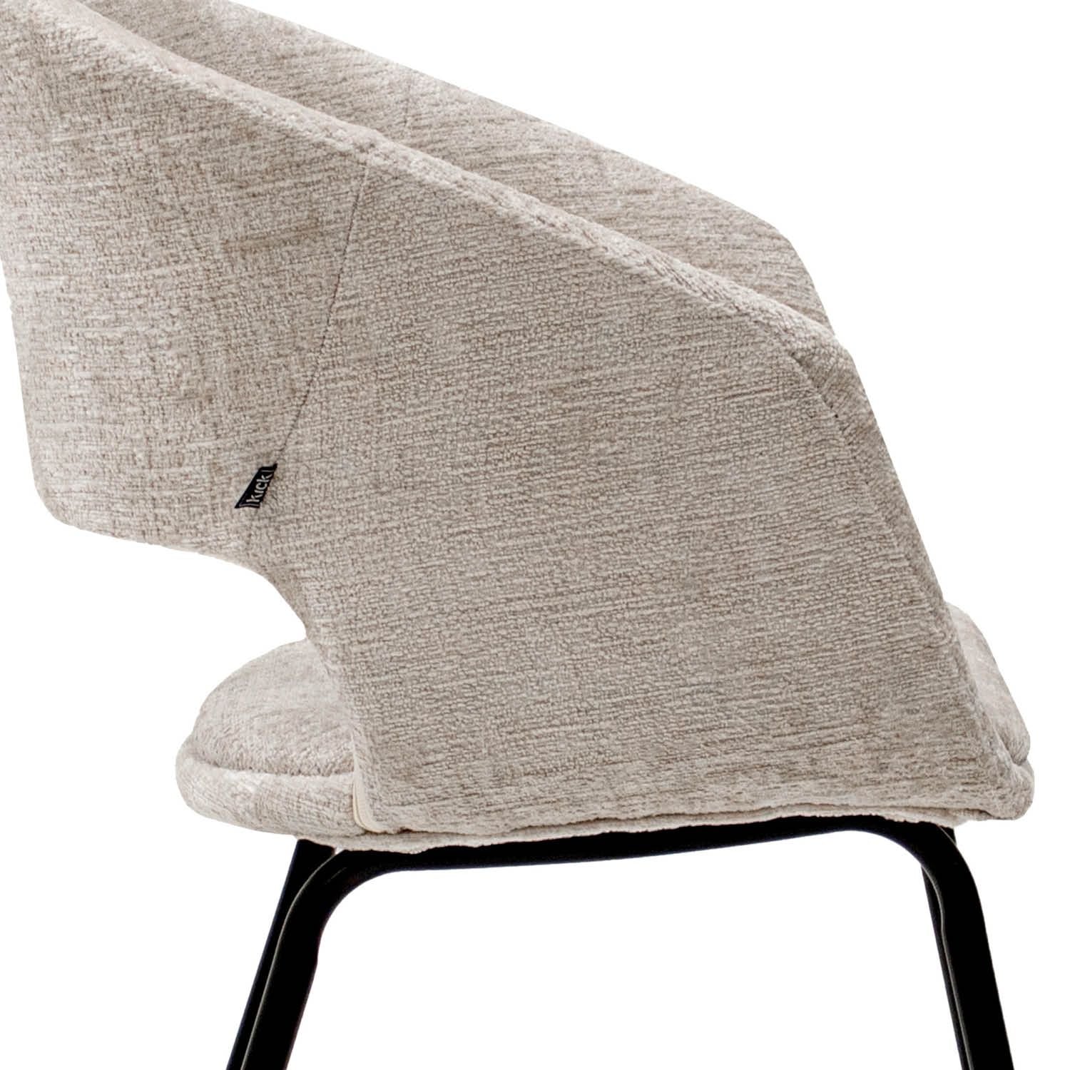 Chaise de salle à manger de coup de pied Mette - Champagne