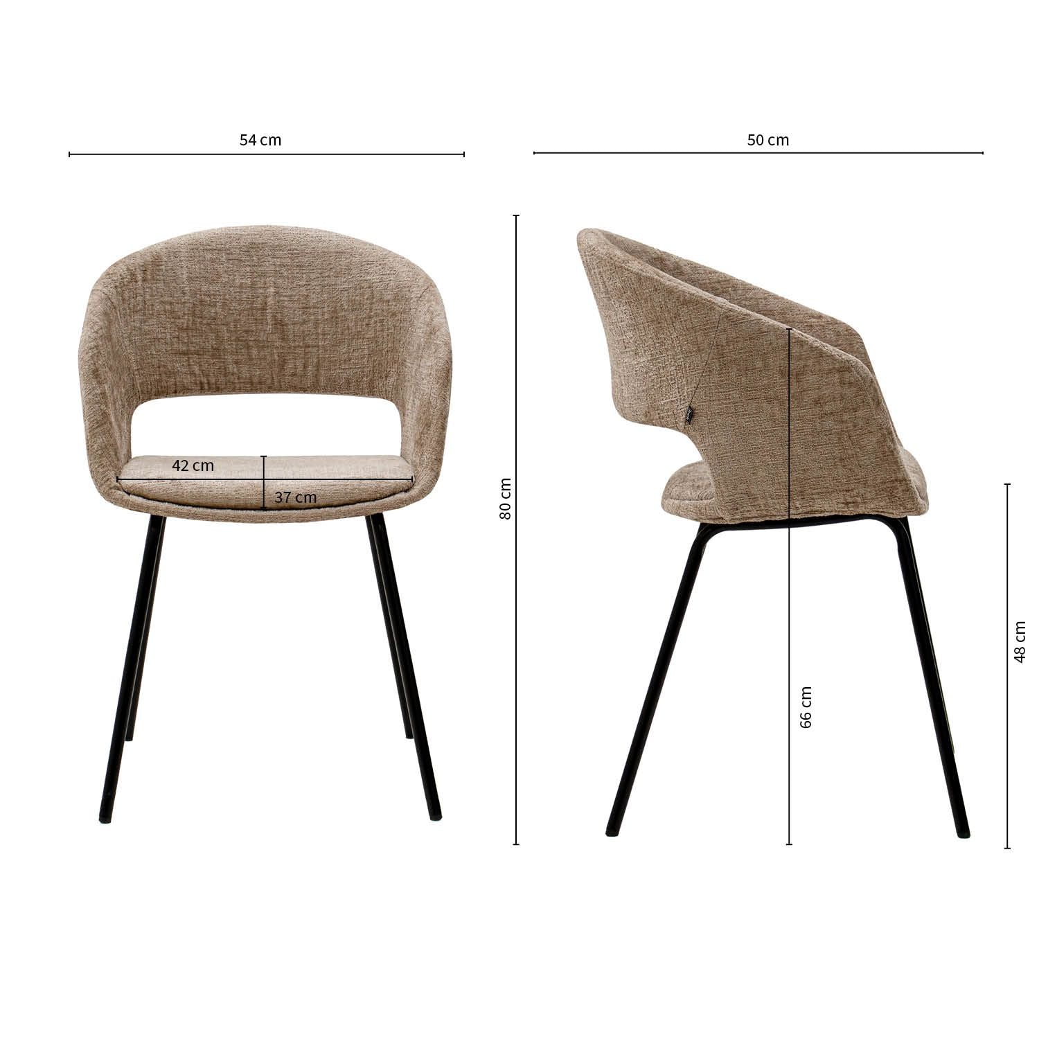 Coup de pied pour salle à manger chaise mette - beige