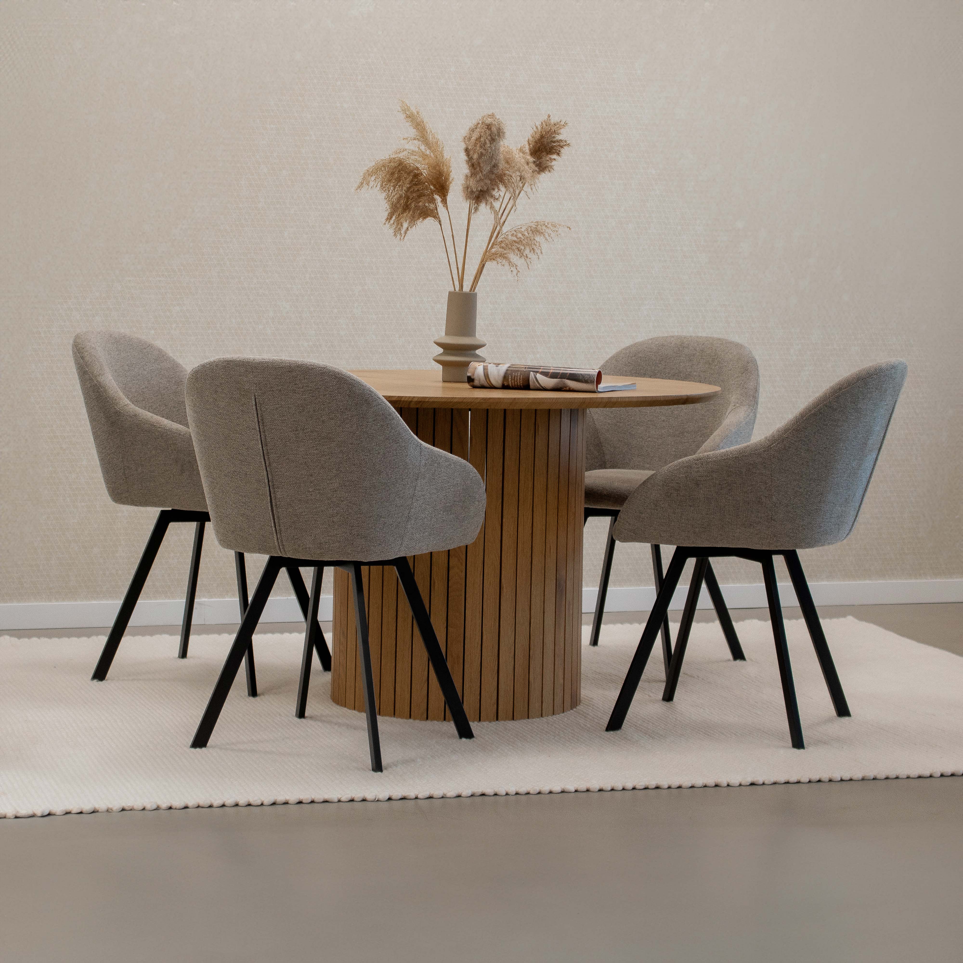 Sample Sale - Kick Olof Eetkamerstoel draaibaar - Taupe - SET VAN 4