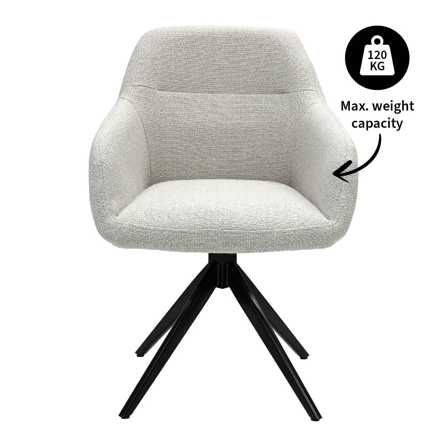 Kick Ravi turning chair - White