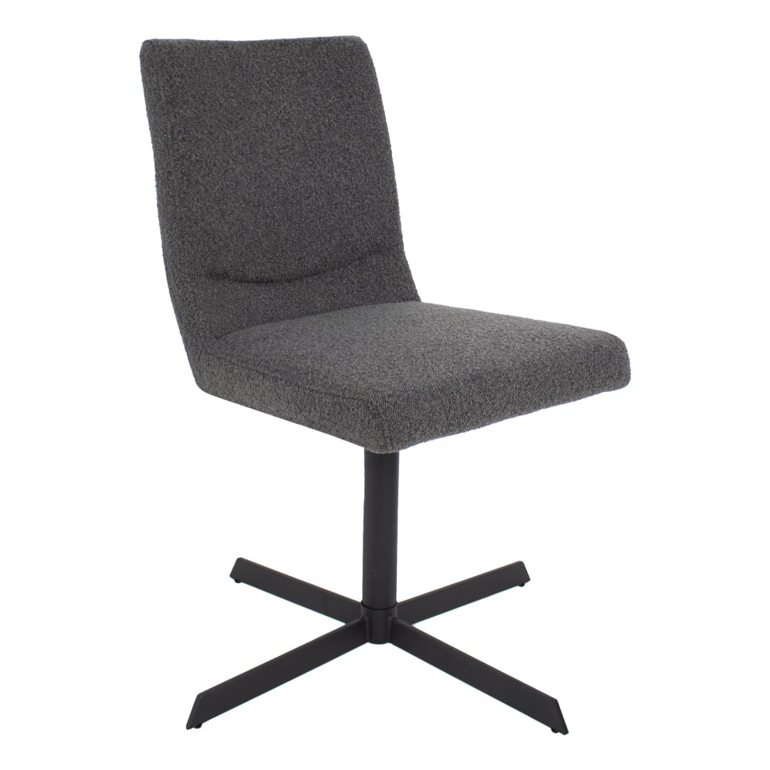 Kick Eetkamerstoel Sam Boucle - Donkergrijs - Bouclé