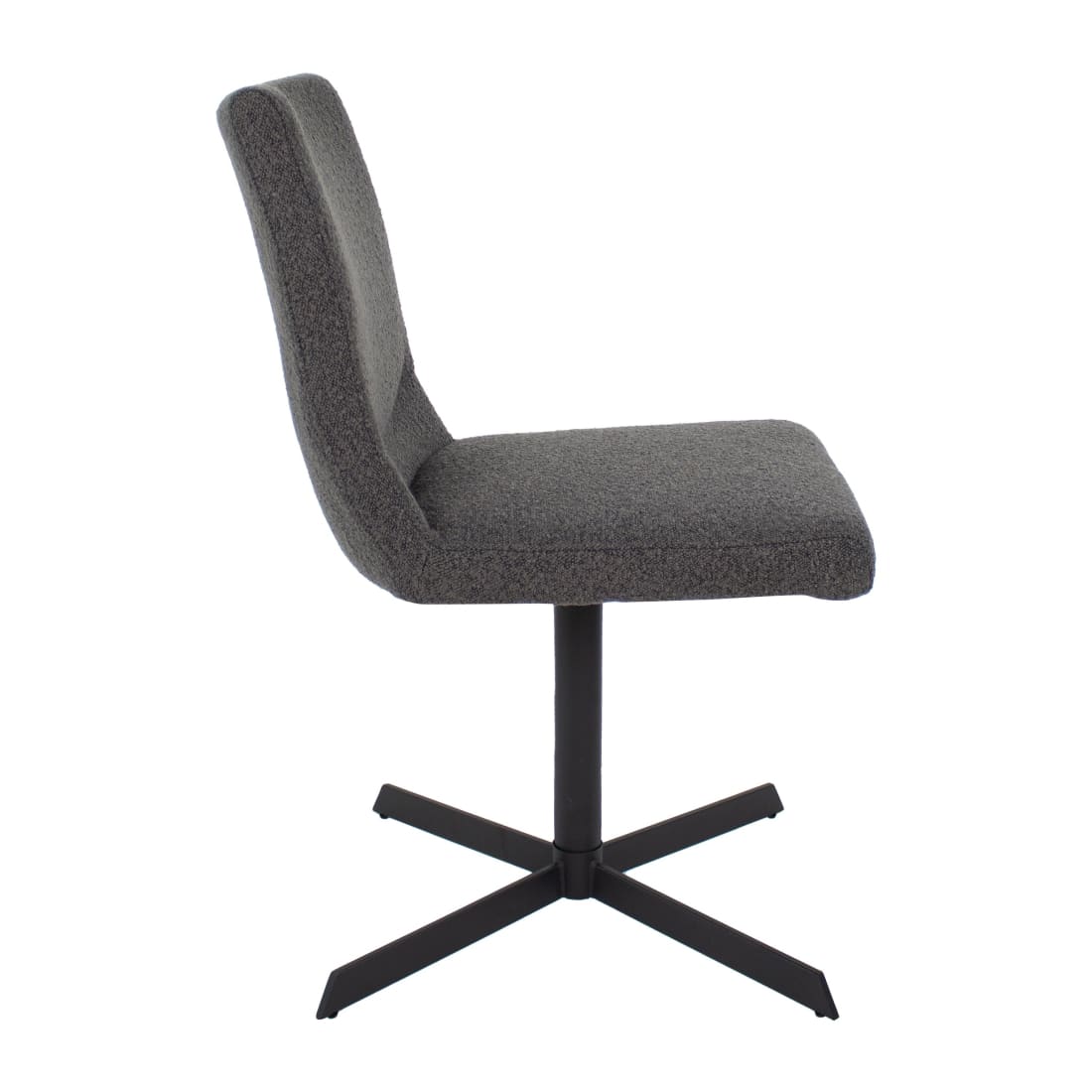 Kick Eetkamerstoel Sam Boucle - Donkergrijs - Bouclé