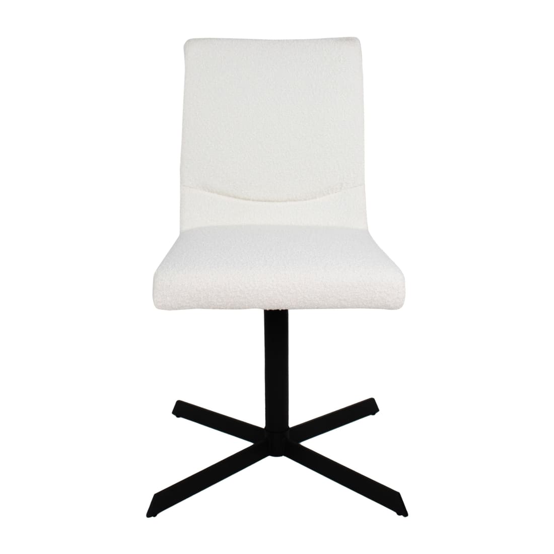 Kick Eetkamerstoel Sam Boucle - Wit - Bouclé eetkamerstoelen