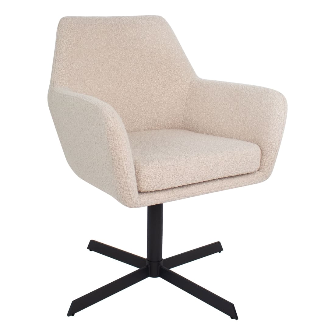 Kick Eetkamerstoel Viktor Boucle - Beige - Bouclé