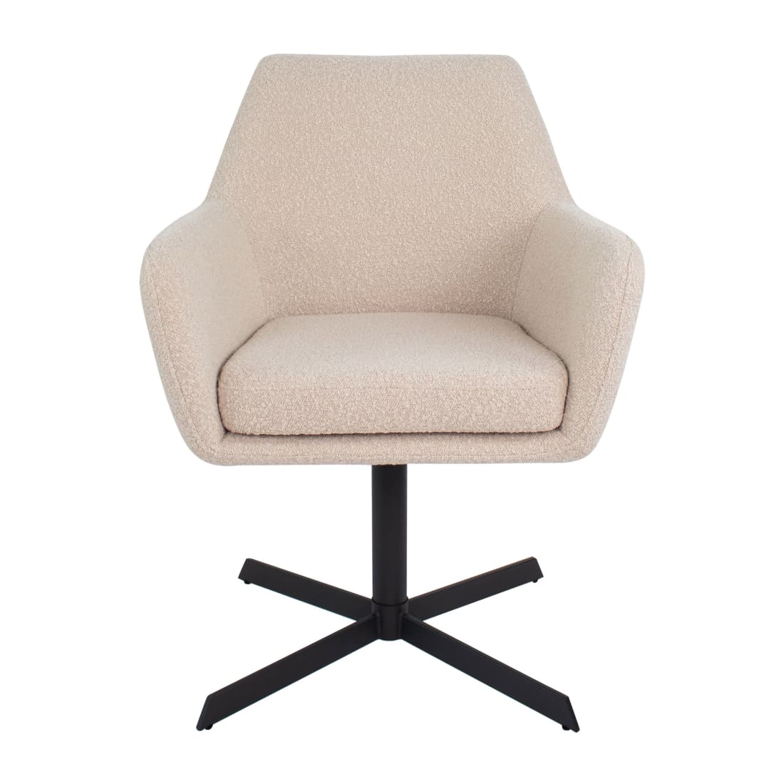 Kick Eetkamerstoel Viktor Boucle - Beige - Bouclé