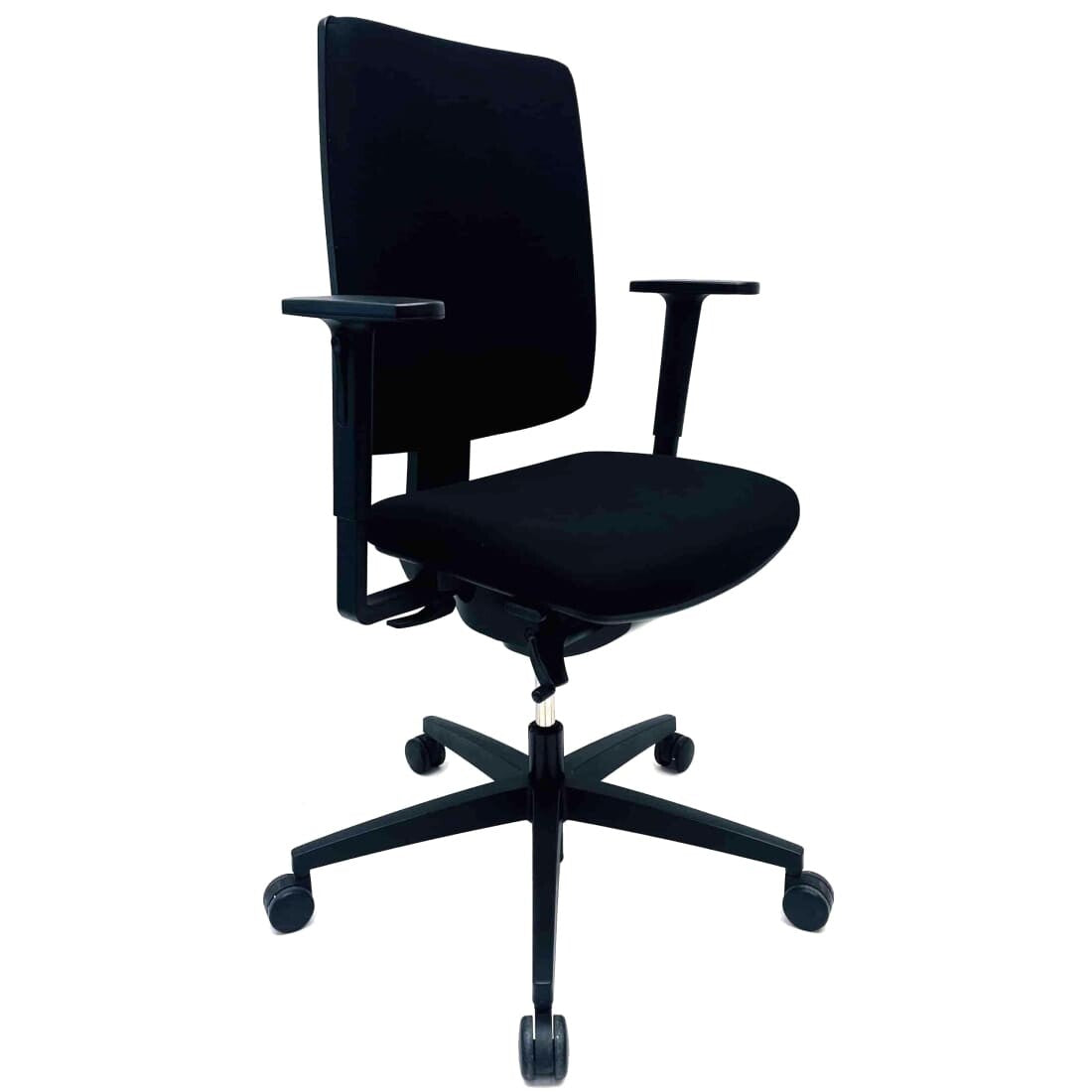 Refurbished Bureaustoel Viasit Linea zwart nieuwe stof