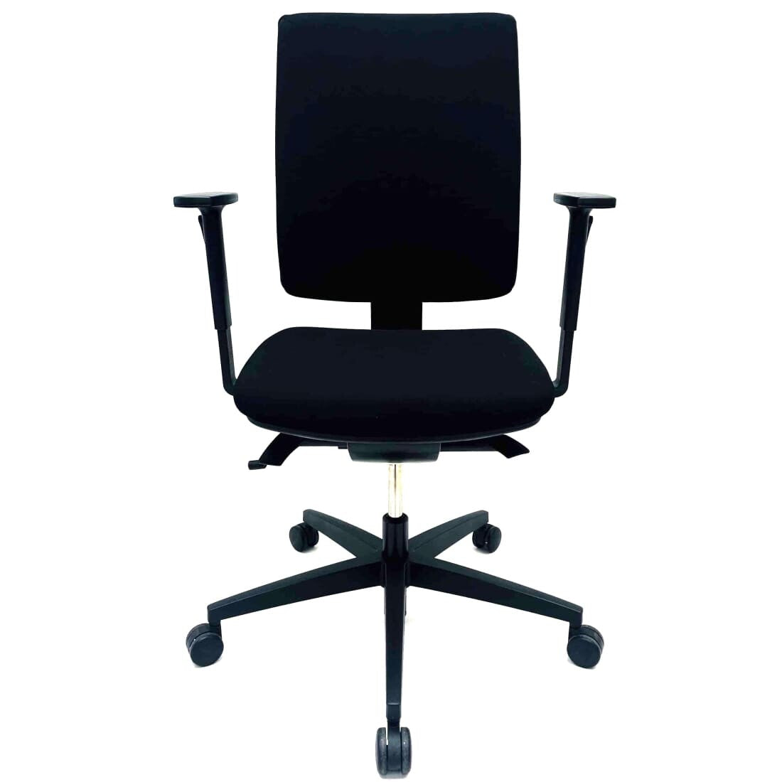 Refurbished Bureaustoel Viasit Linea zwart nieuwe stof