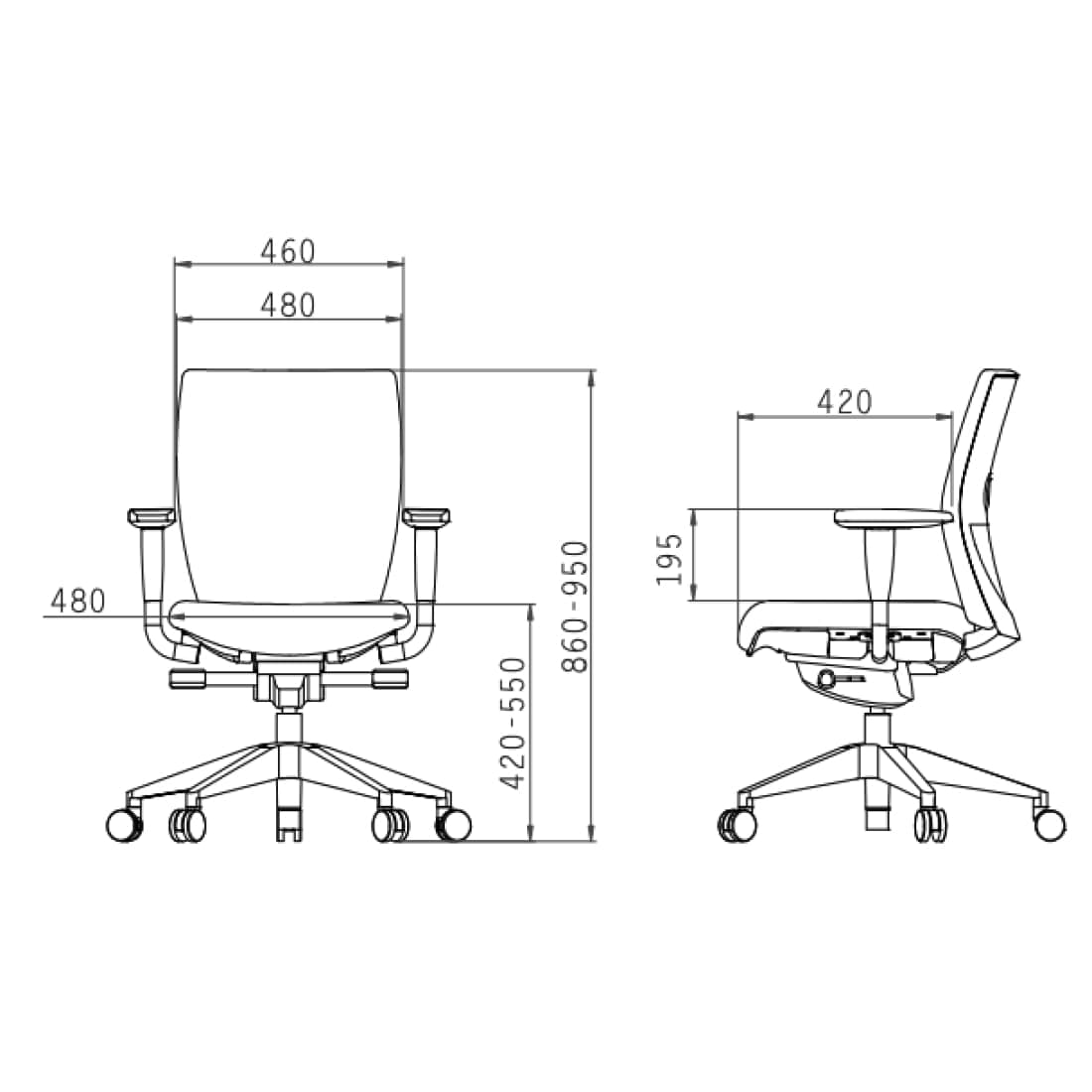Refurbished Bureaustoel Workliving Noordas Comfort