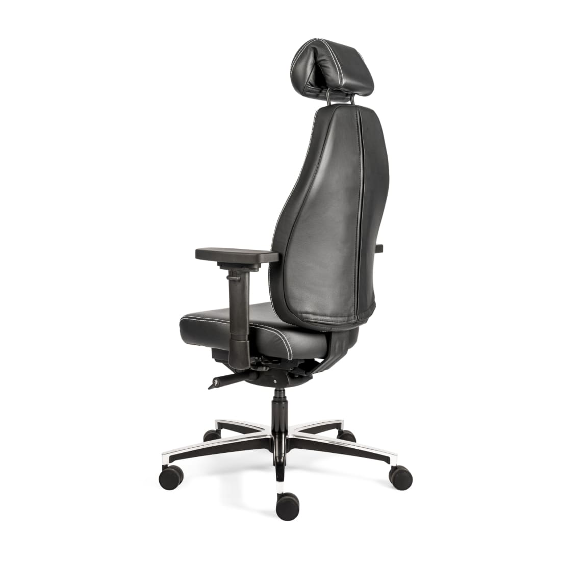 Sit And Move Therapod X Hoofdsteun - Bureaustoel Zwart leder