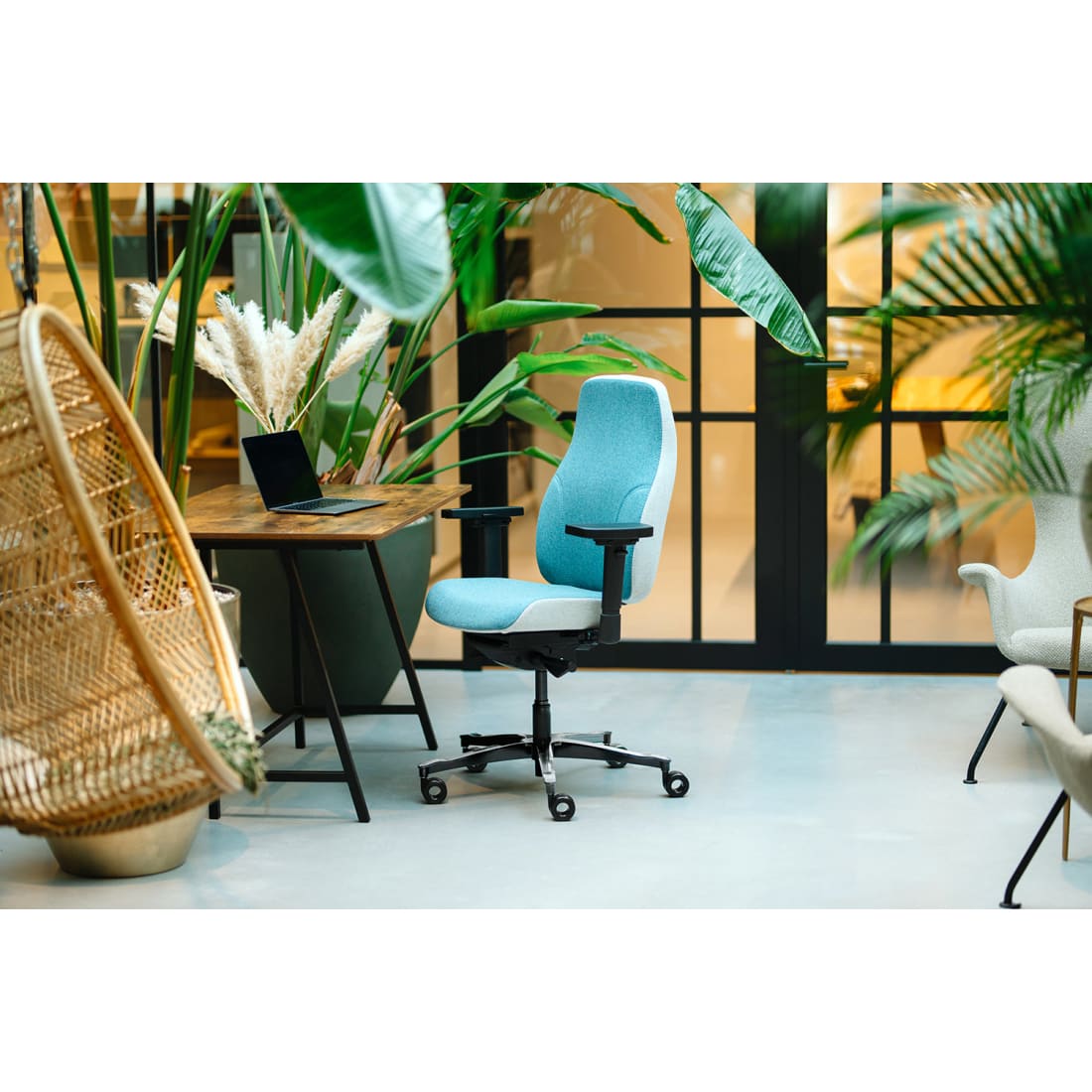 Sit And Move Therapod X2 Azure - Bureaustoel Facet Wol