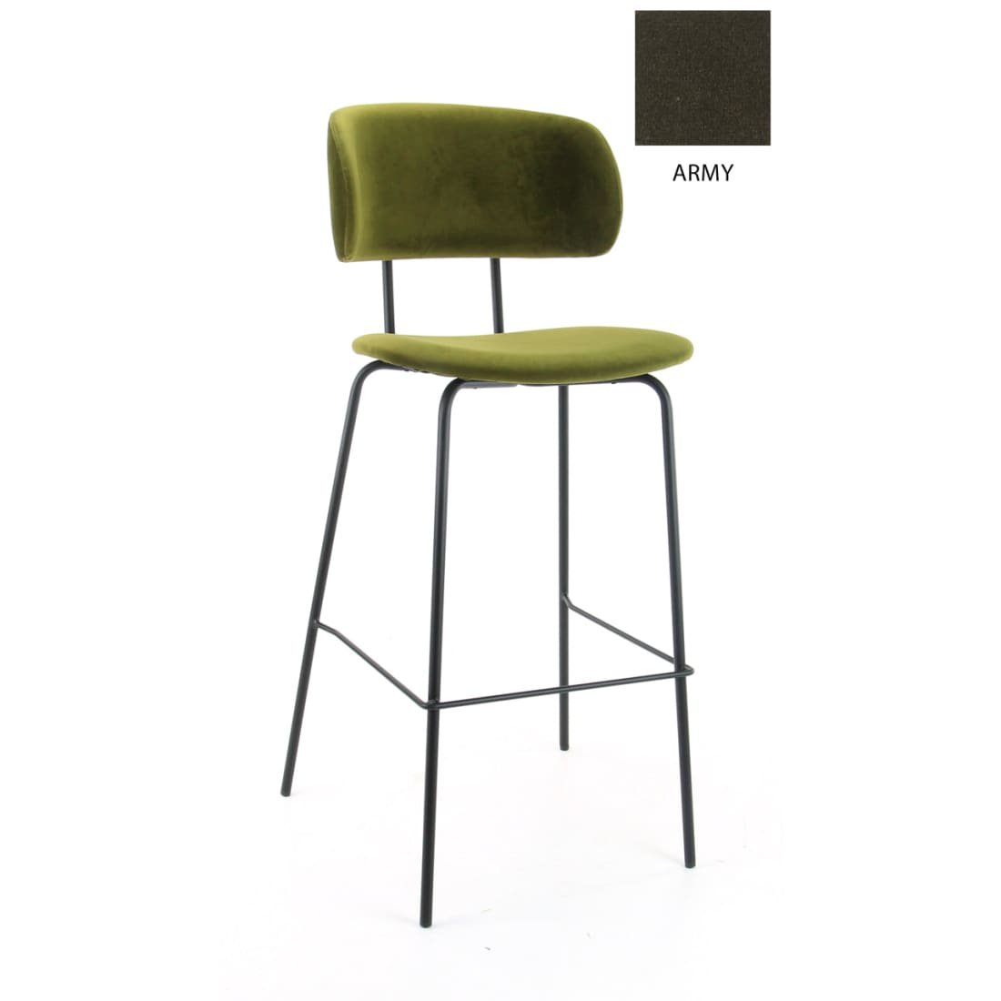 Workliving Barkruk Hoog Bo RS - Velvet Earth Army - Hoge