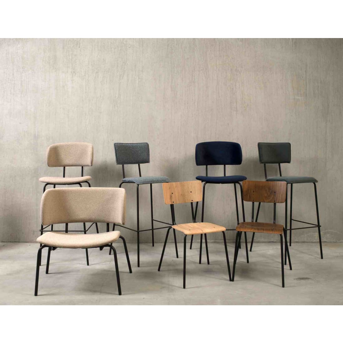 Workliving Barkruk Hoog Bo RS - Velvet Earth Army - Hoge