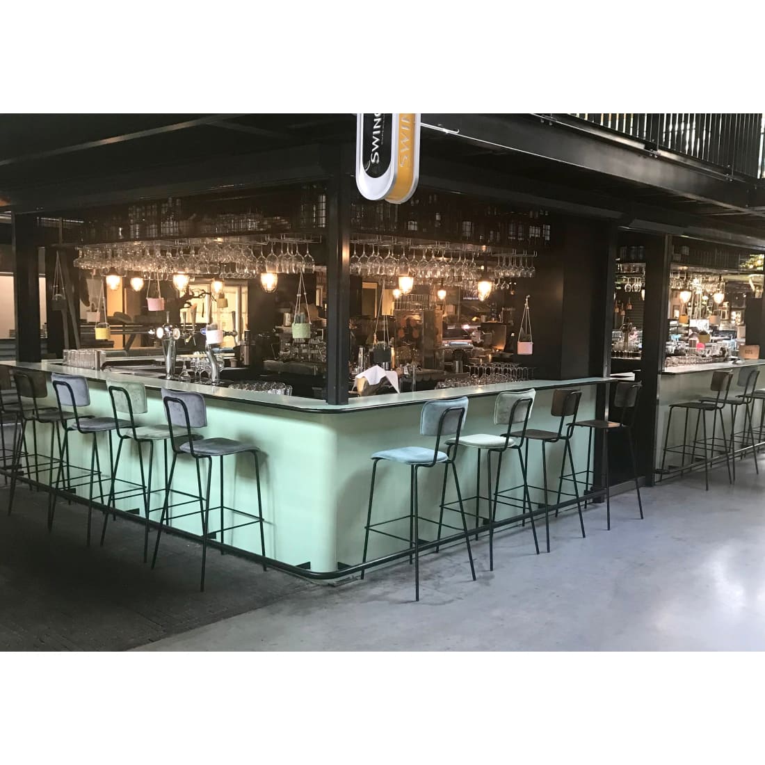 Workliving Barkruk Hoog Bo Society - Boucle Turtle - Hoge