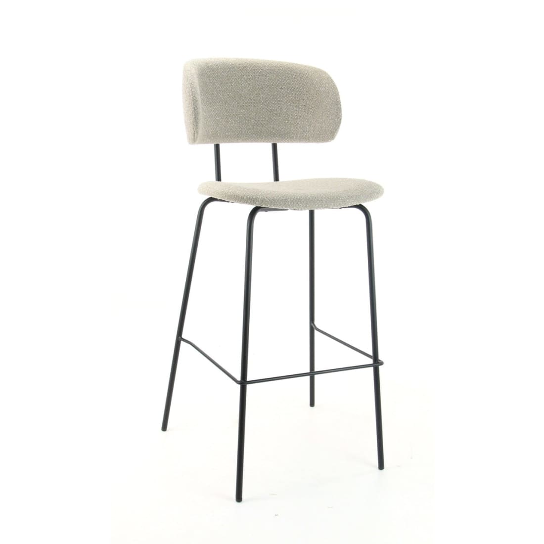 Workliving Barkruk Hoog Society Bo - Boucle Shitake - Hoge