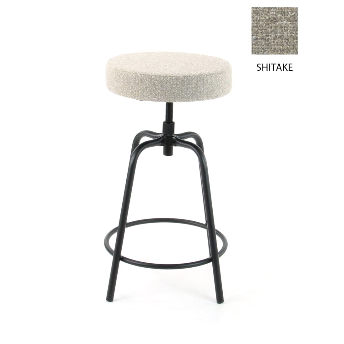 Workliving Barkruk Laag Rond - Society Boucle Shitake - Lage