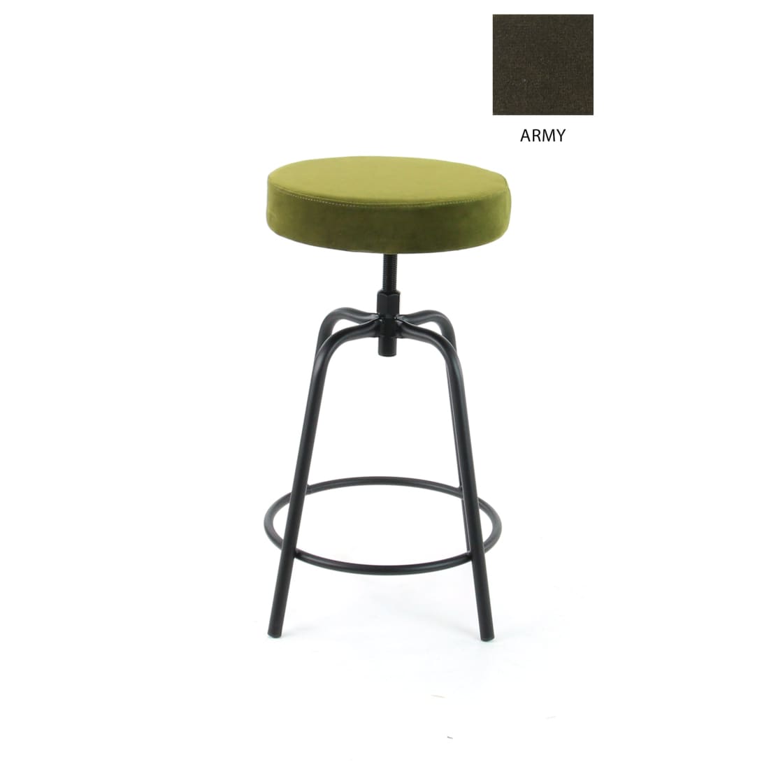 Workliving Barkruk Laag Rond - Velvet Earth Army - Lage