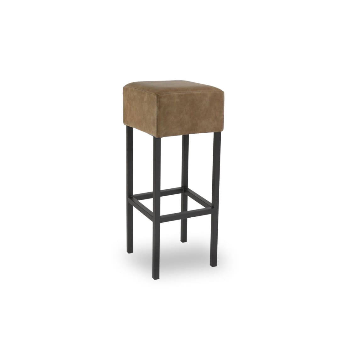 Workliving Barkruk Skai - Cognac / Zwart - Hoge Barkrukken