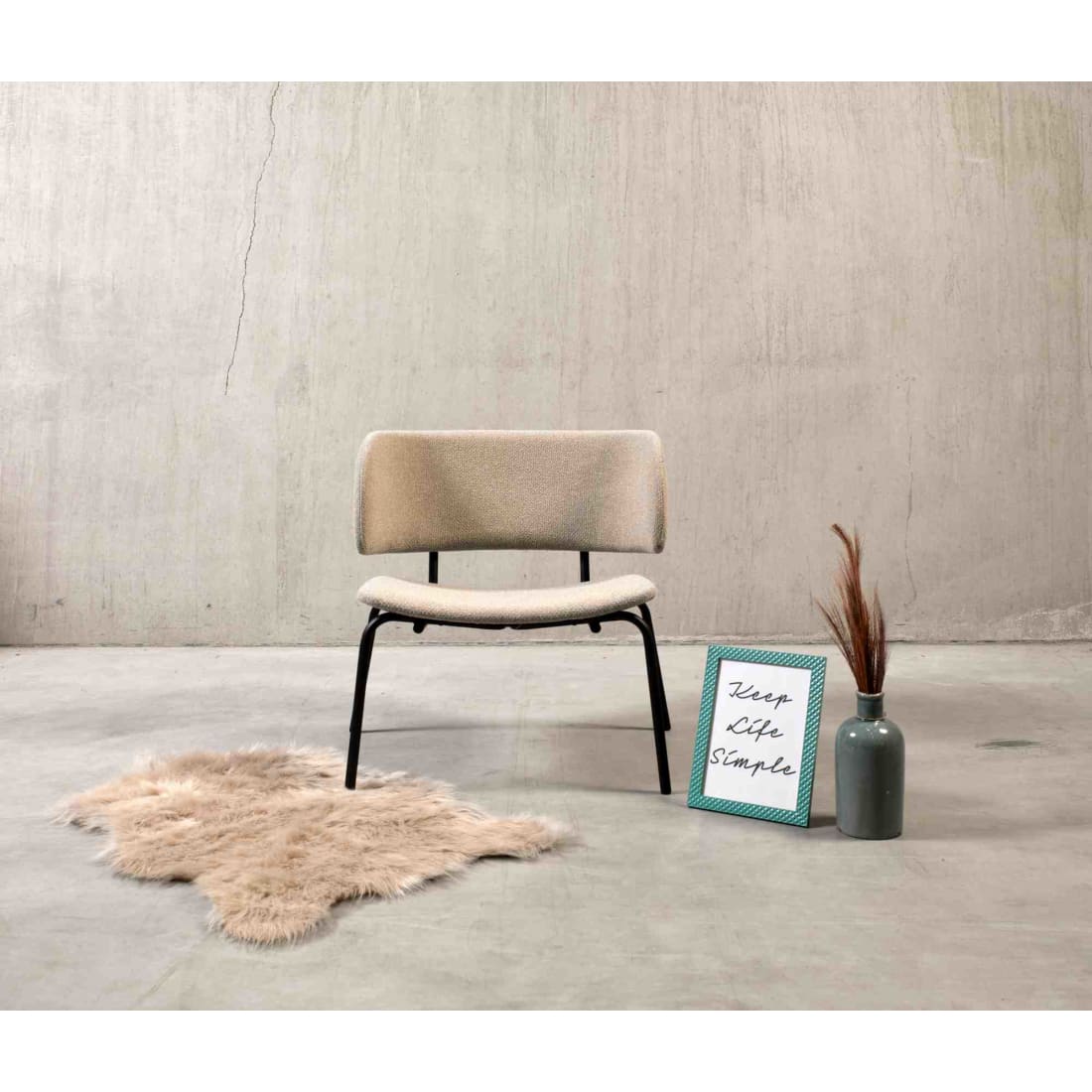 Workliving Bo Lounge Fauteuil - Society Boucle Shitake -