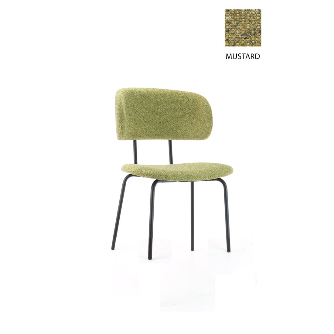 Workliving Eetkamerstoel Bo RS - Society Boucle Mustard -