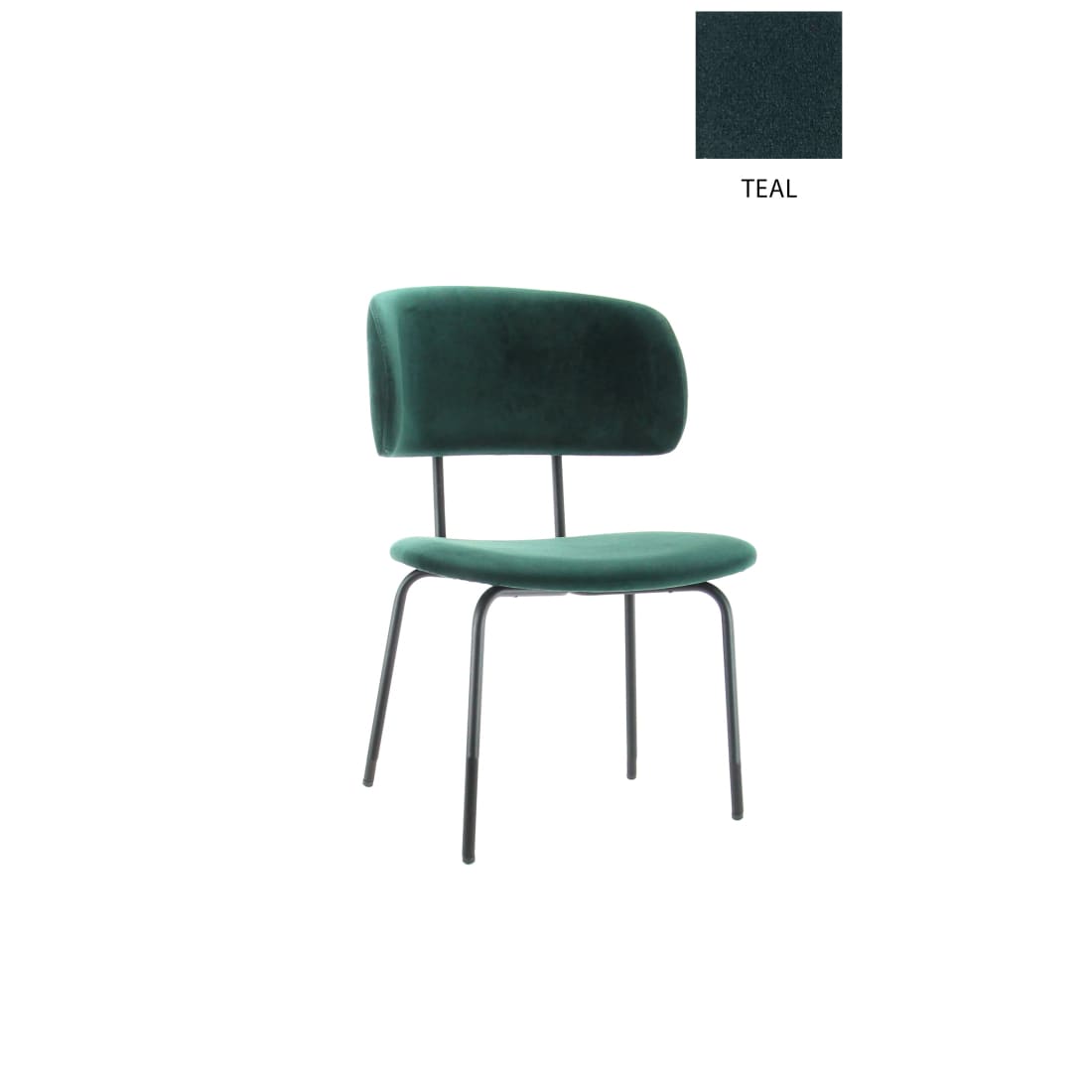 Workliving Eetkamerstoel Bo RS - Velvet Earth Teal - Velvet