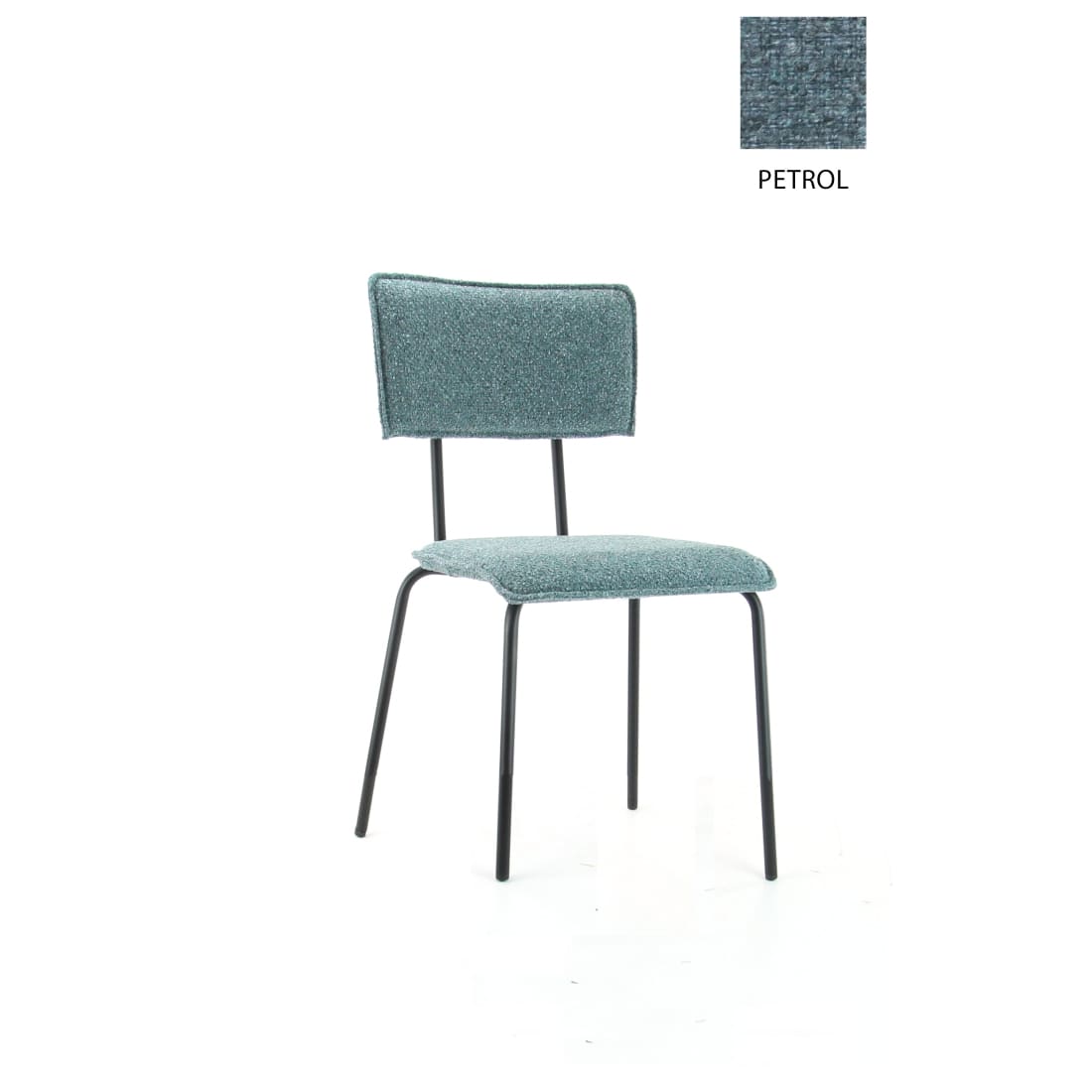Workliving Eetkamerstoel Bo Society - Boucle Petrol - Bouclé