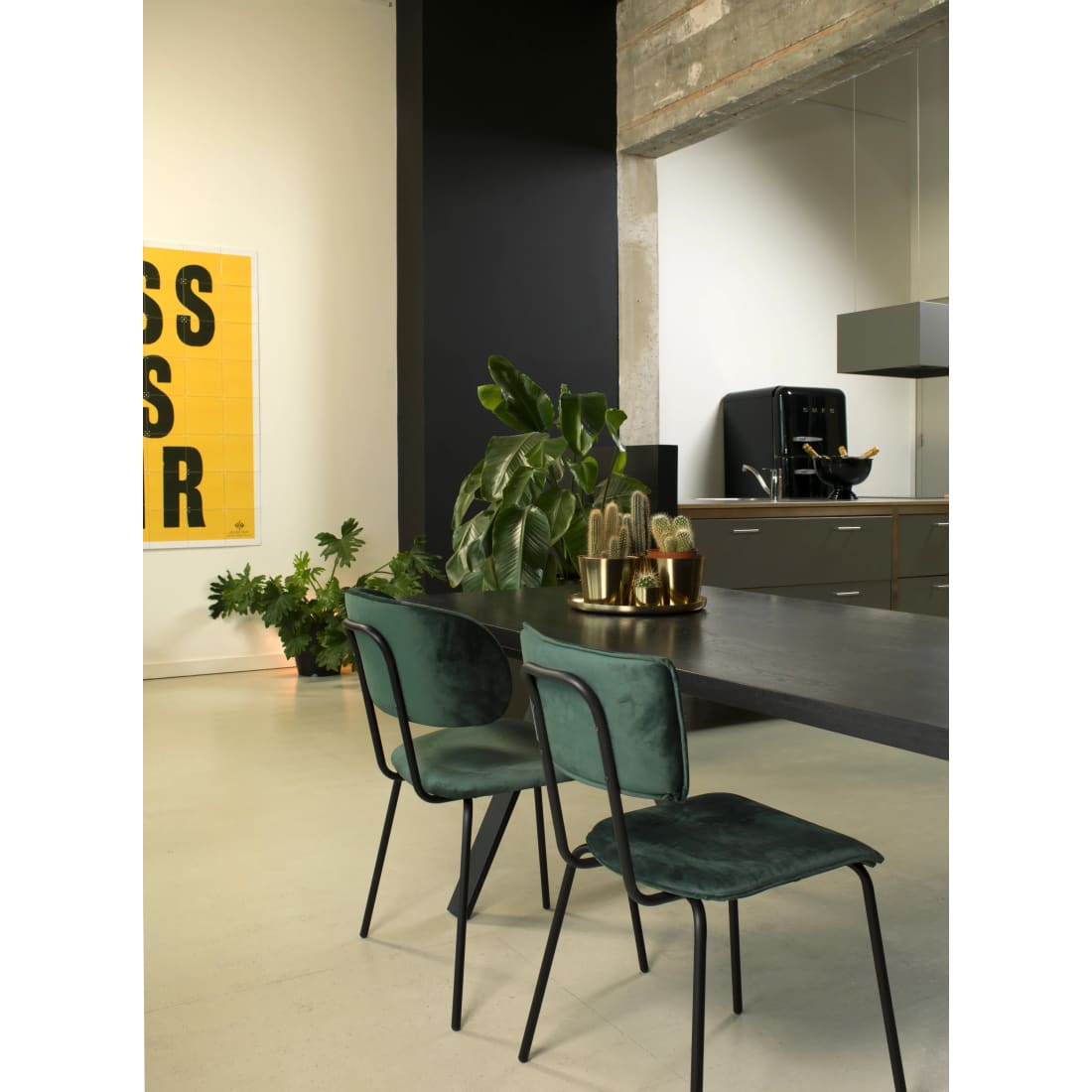Workliving Eetkamerstoel Bo - Velvet Earth Forest - Velvet