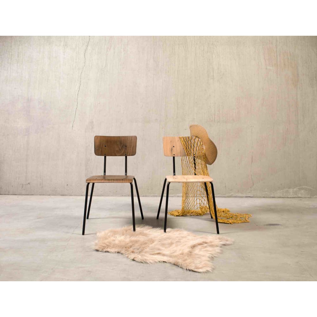 Workliving Eetkamerstoel Houten Vintage Tressia - Houten