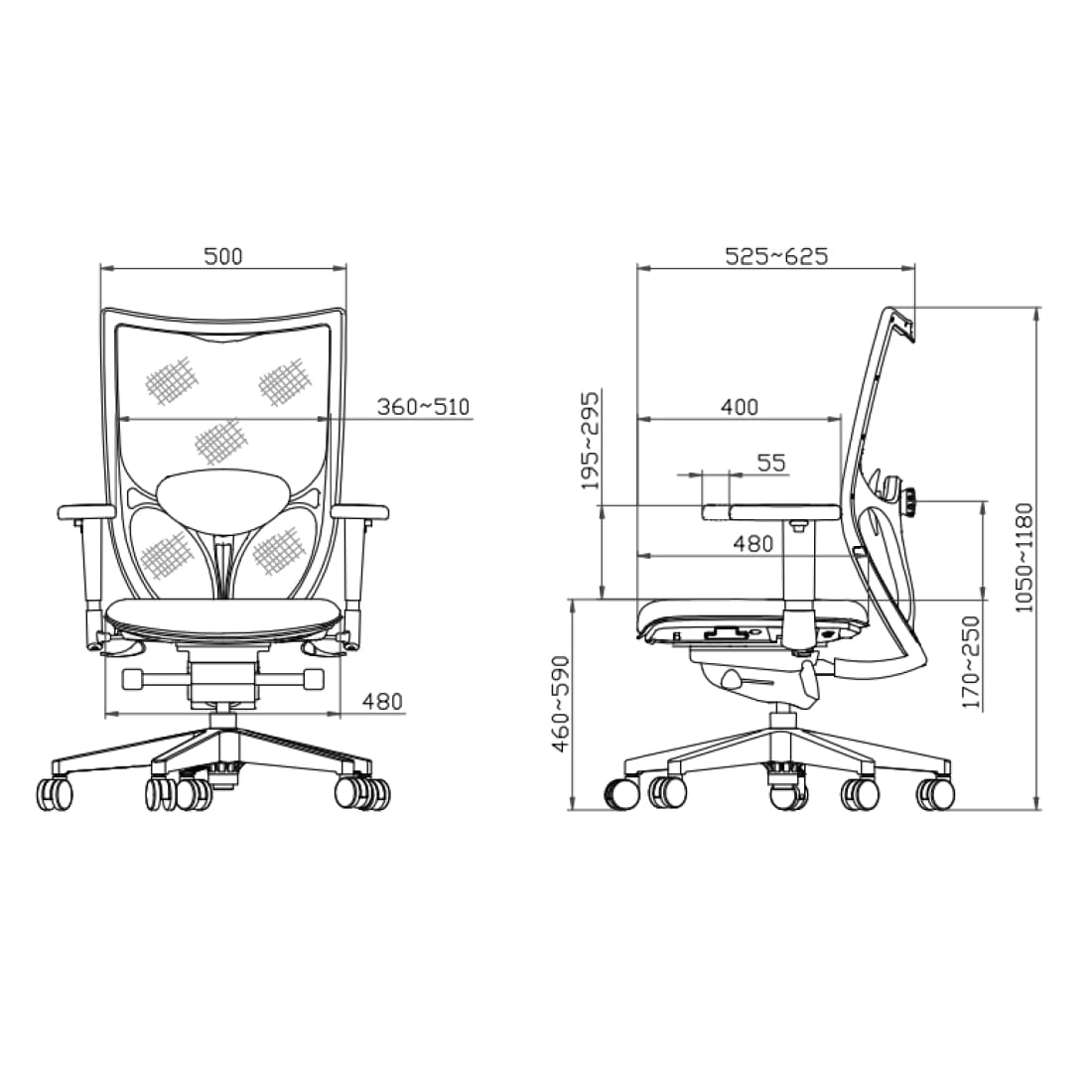 Workliving NPR1813 Arena - Bureaustoel Ergonomisch Design