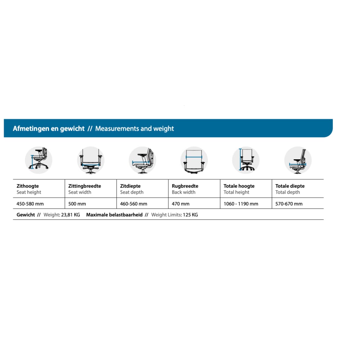 Workliving NPR1813 Zuidas Comfort - Bureaustoel Ergonomisch