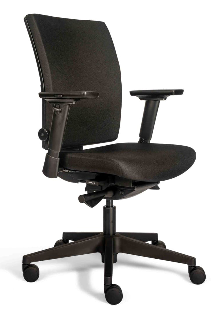Workliving Projectas V2 Comfort Black Edition - Bureaustoel Ergonomisch Design (N)EN 1335