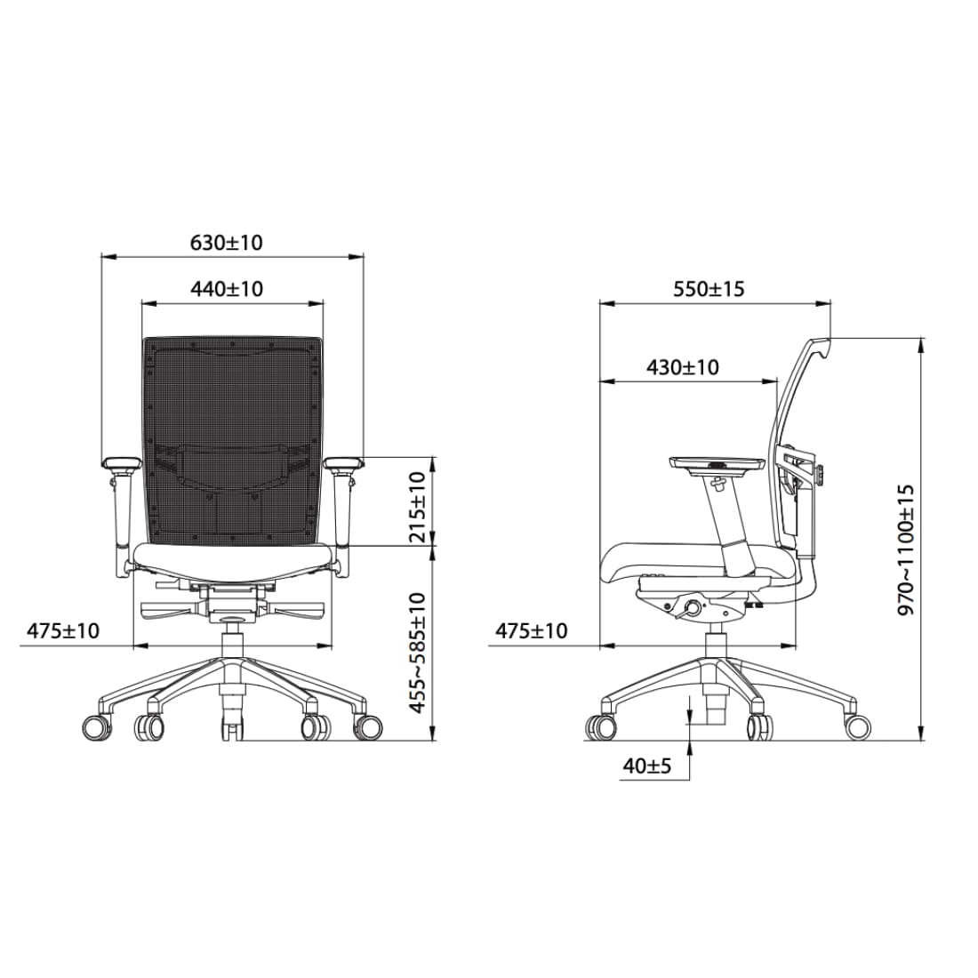 Workliving Projectas V2 Mesh - Bureaustoel Ergonomisch