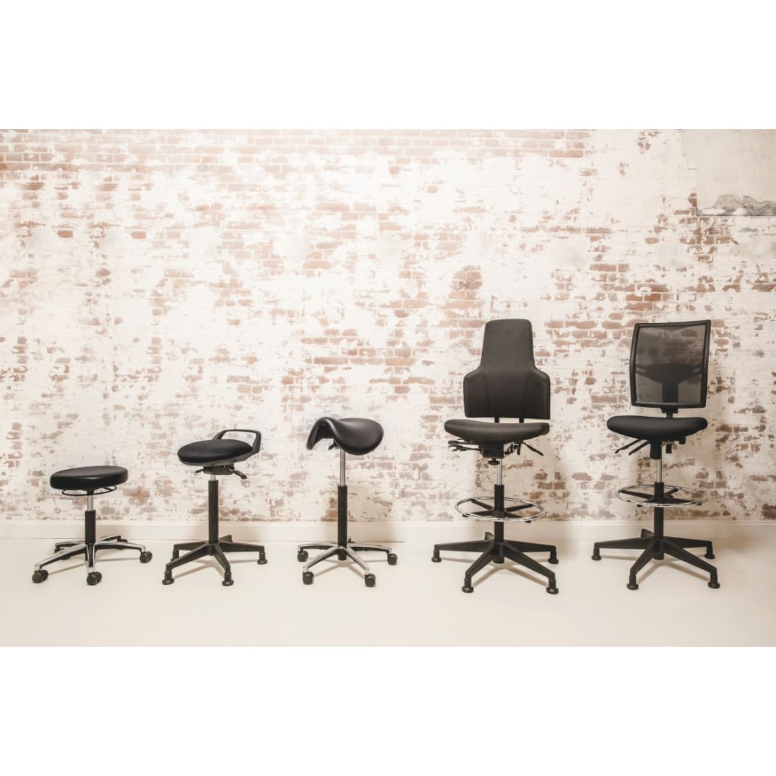 Workliving Stahulp - PU Zitting - Alu onderstel - Stakruk -