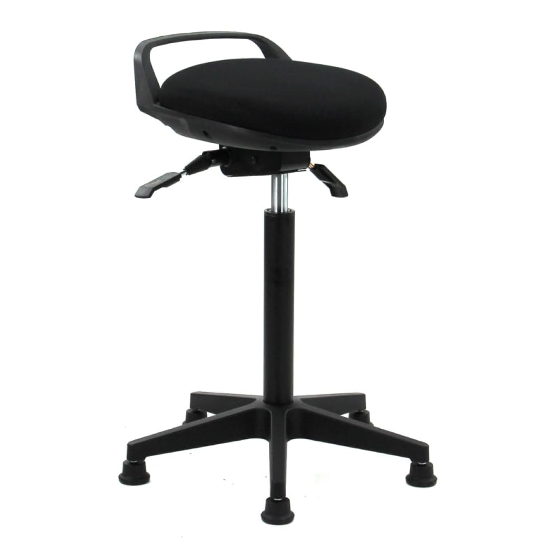 Workliving Stahulp - Stof Zitting - Nylon onderstel -