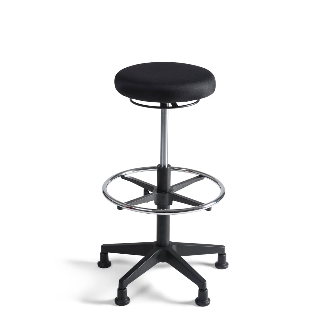 Workliving Tabouret Hoog - Stof Zitting Nylon onderstel