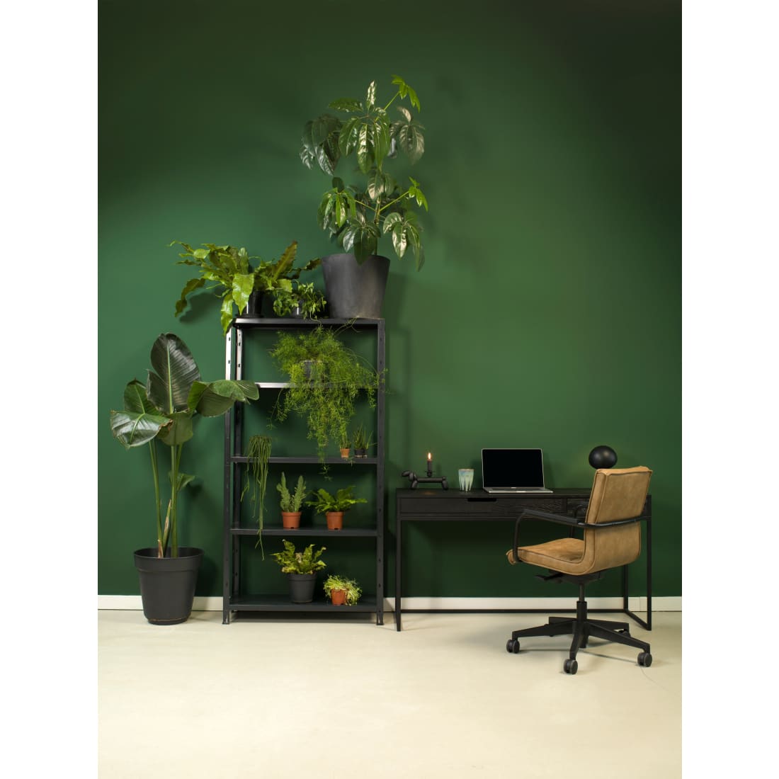 Workliving Thuishaven Bureaustoel - Vegan Leer Cognac -